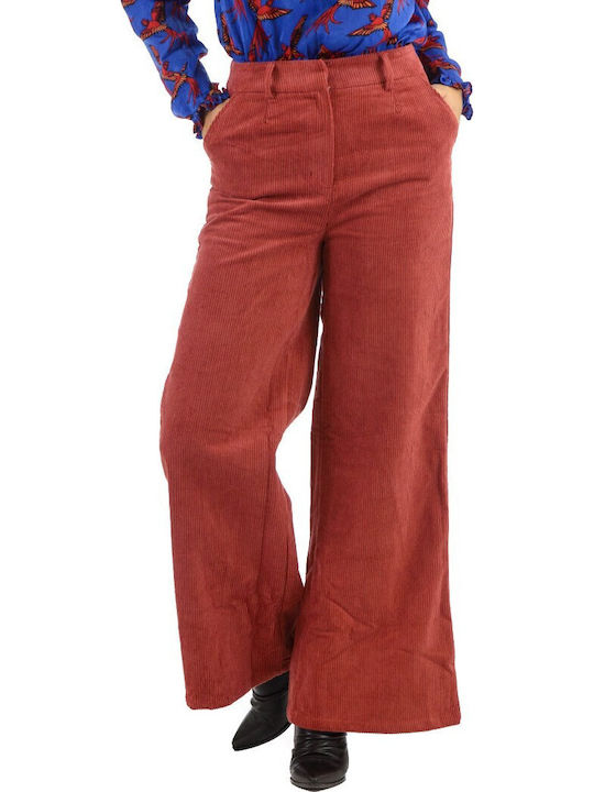 Women's Fabric Trousers Pink