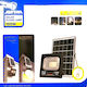 Jortan Waterproof Solar LED Floodlight 100W Cold White 6500K with Remote Control IP66