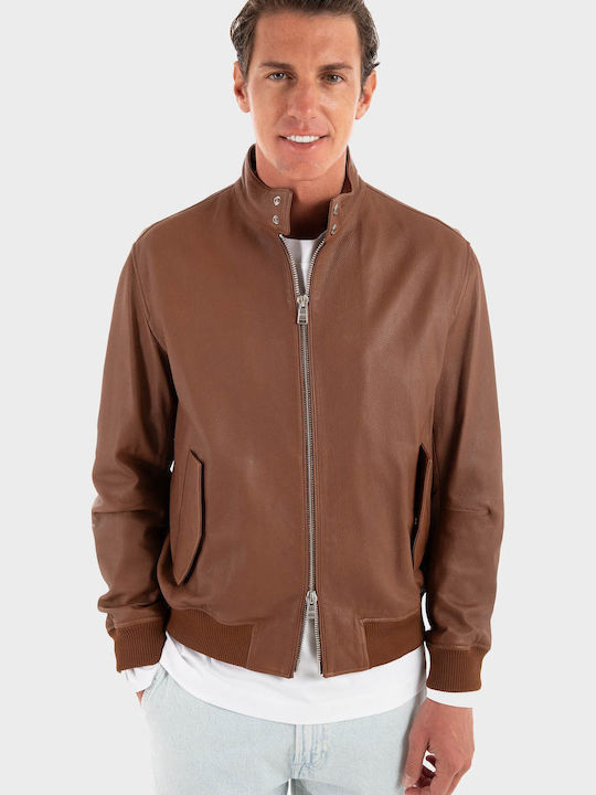 Hugo Boss Leather Jacket Brown 50543899-217