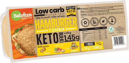Ψωμακια Hamburger Σουσαμι Keto Χωρις Γλουτενη 2χ85γρ Balviten