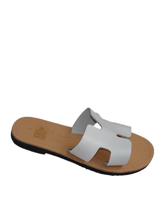 Gk Shoes Sandale Casual Damă Din Piele Albe