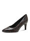 Anatomic Patent Leather Pointed Toe Brown High Heels Animal Print