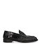 Leather Women's Loafers in Black Color