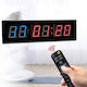 Kyx--0023 Digital Sport Chronometer Mit Mehrfachfunktion Led 2,3 Zoll 6 Ziffern Sport Gymnastik EU Stecker Blauer Roter Ziffern