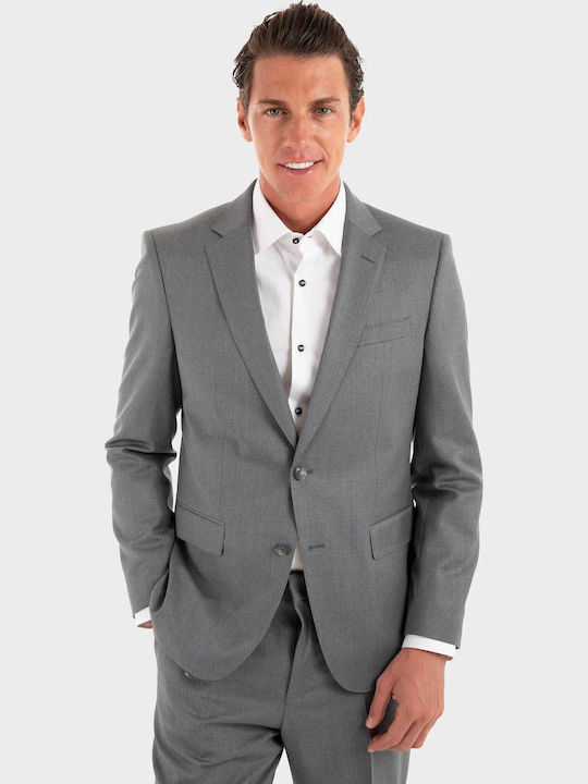 Men's Winter Suit Jacket Slim Fit Grey