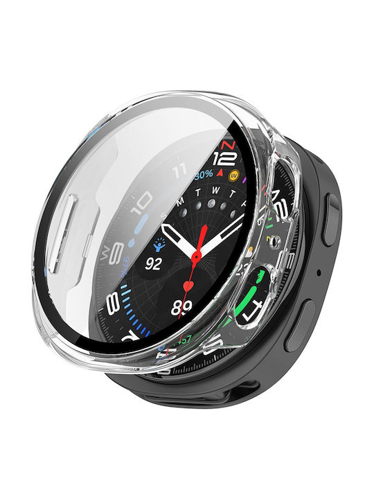 Techsuit Defense360 Pro Пластмасов Калъф със Стъкло в Прозрачен цвят за Samsung Galaxy Watch8 44мм