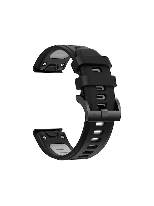 Каишка Силикон Черен (Fenix 5 / 5 Plus / 6 / 6 Pro / 7 / 7 Pro / 8 (47mm))