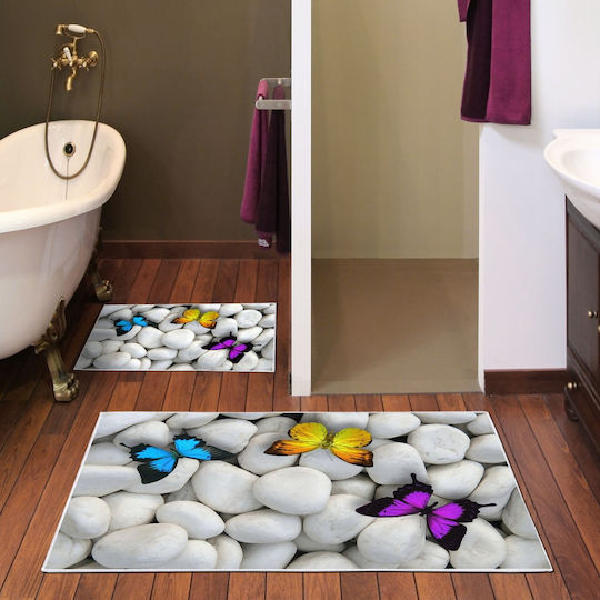 UnicUtil Antiderapant Set Covorașe de Baie 299ANR1577 Multicolor 2buc