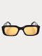 Retrosuperfuture Women's Sunglasses with Black Horn-Rimmed Frame and Brown Lenses