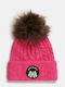 Cable Luxe Knit Beanie Γυναικείος Σκούφος Πλεκτός σε Ροζ χρώμα