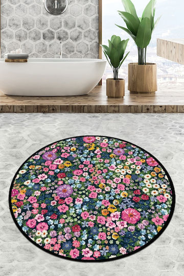 UnicUtil Πατάκι Μπάνιου Στρογγυλό 359CHL4595 Multicolor 80x80εκ.