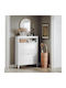 Wooden Shoe Organizer White 80x25x108cm