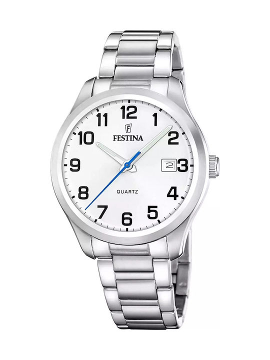 Festina Men's Watch 42mm Battery with Silver Metal Bracelet