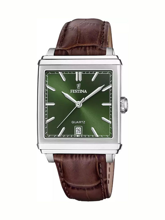 Festina Ανδρικό Ρολόι 33.3mm Μπαταρίας με Πράσι...