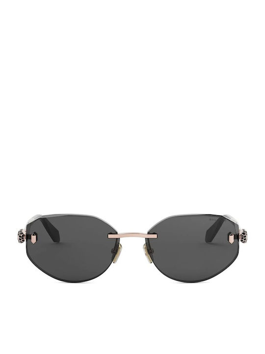 Bvlgari Unisex Sonnenbrille mit Gold Metall Gestell und Gray Linse
