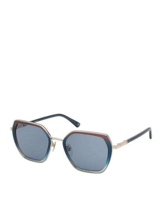 Nina Ricci Women's Sunglasses with Blue Frame and Blue Lens