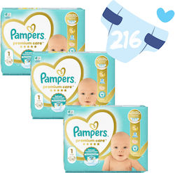 Pampers Premium Care No. 1 για 2-5kg 216τμχ