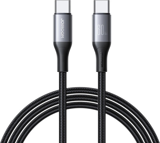 Joyroom Series USB 2.0 Cable USB-C male - USB-C 60W Μαύρο 1m