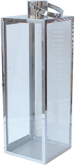 Atmosphera Laterne Metallisch Silber 17.2x18x53cm 1Stück