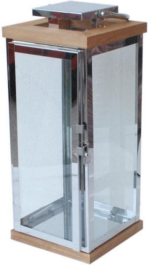 Atmosphera Tabletop Metallic Lantern Transparent 17x17x40.5cm