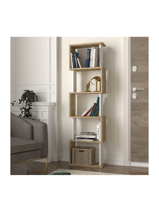 Bibliothek Alvina Sapphire Eiche - Weiß 45x19.6...