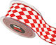 Ribbons 9m Holland Ravel 6.7cm Red and White