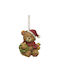 Hängendes Weihnachtsbaumschmuck Bär aus Polyresin 6x7cm Verschiedene Farben Verschiedene Farben
