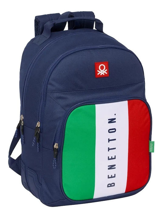 Benetton Σχολική Τσάντα Πλάτης Μπλε