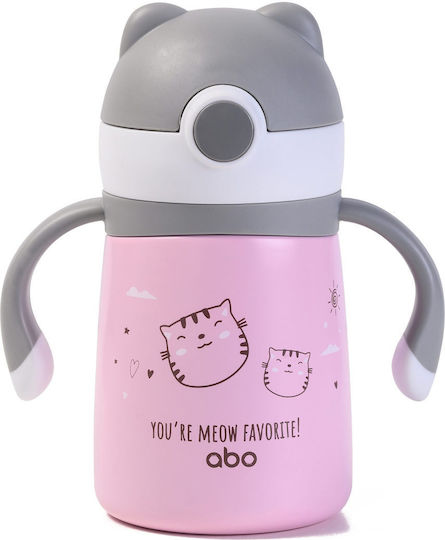 abo Kids Water Bottle Thermos Stainless Steel with Straw 300ml
