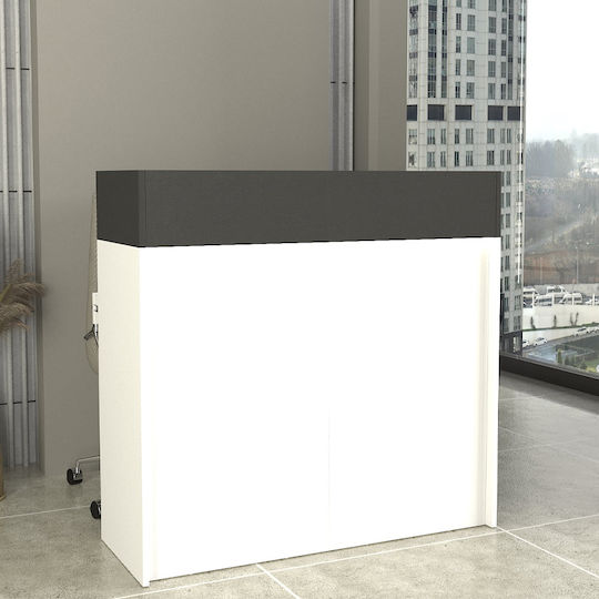 Megapap Wilko Professional Office Reception Desk L113.6xW42xH110cm