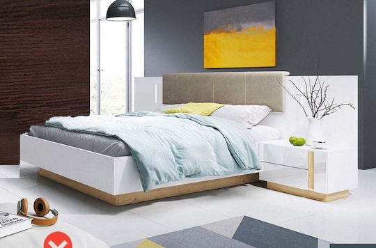 Schlafzimmer Set Arco White 160x200cm 3Stück