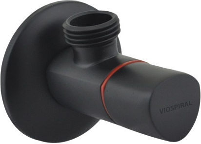Corner Switch Black With Rosette Φ60 Inox Aisi 304 39-02610 Viospiral
