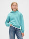 Fleece Kids Sweatshirt with Hood Frostbitten Blue