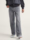 Women's Jean Trousers in Loose Fit Grey Wash
