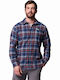 Cornell Woods Long-sleeved Flannel Shirt Blue