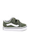 Old Skool Kids Sneakers with Scratch Green