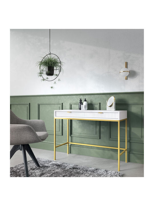 Mobilier de Intrare Λευκό, Χρυσό 103.5x77.6x50cm