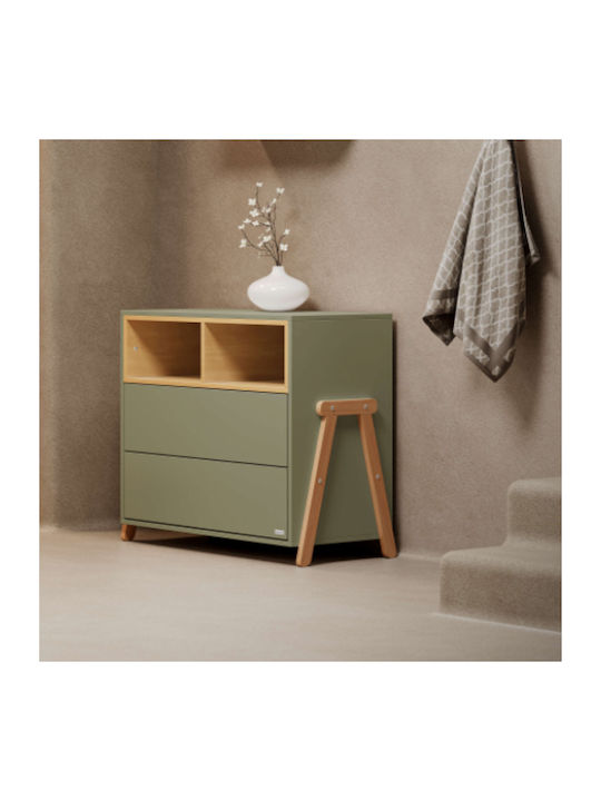 Baby Dresser with 2 Drawers Green 98x50x86cm