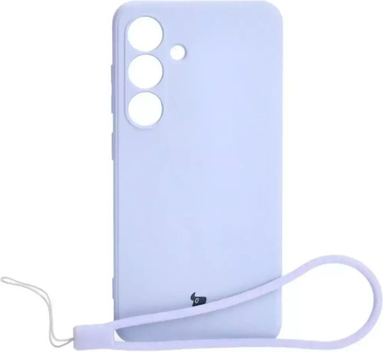 Bizon Задна корица Силикон / Закалено стъкло с Каишка Лилав (Galaxy S24)