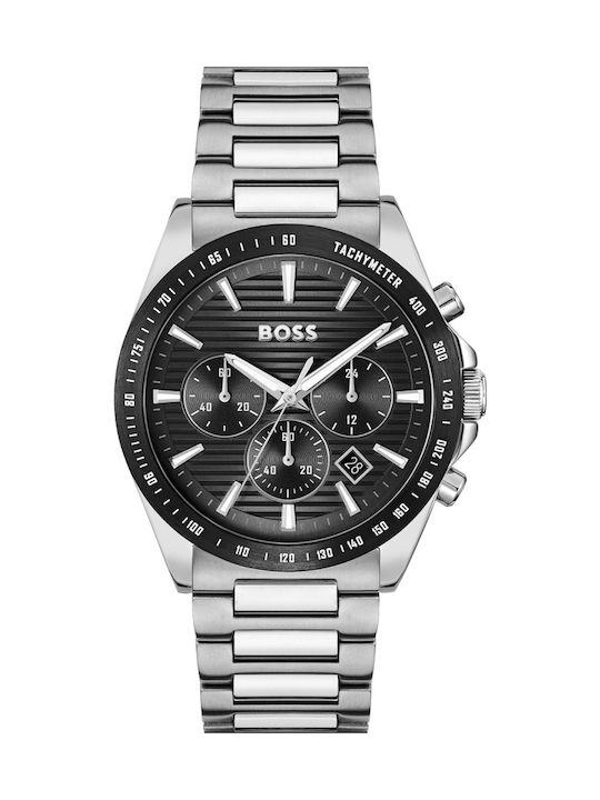 Boss Strike Ανδρικό Ρολόι 41mm Χρονογράφος Μπατ...