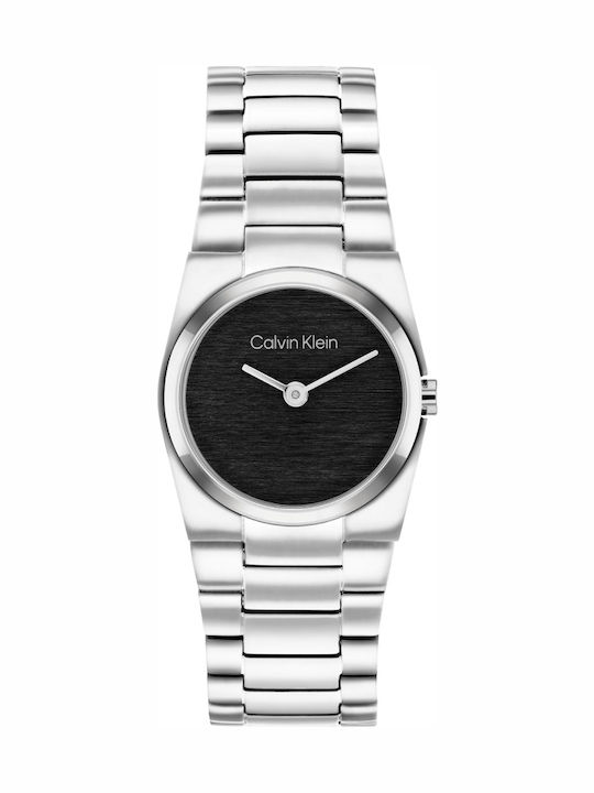 Calvin Klein Unite Γυναικείο Ρολόι 26mm Μπαταρίας με Ασημί Μεταλλικό Μπρασελέ
