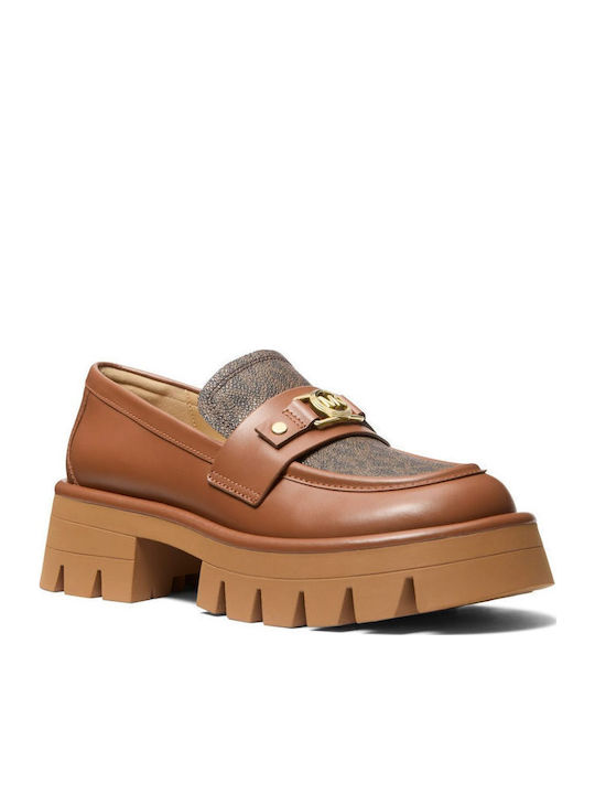 Michael Kors Leather Women's Loafers in Brown C...