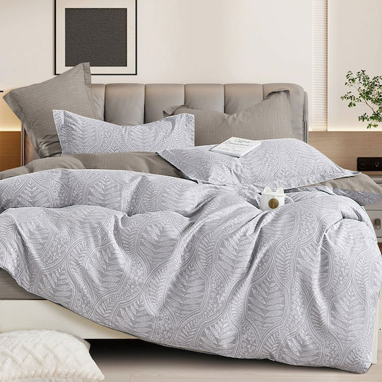 Ravelia Sateen Σετ Υπέρδιπλο 4τμχ 230x260εκ. Γκρι