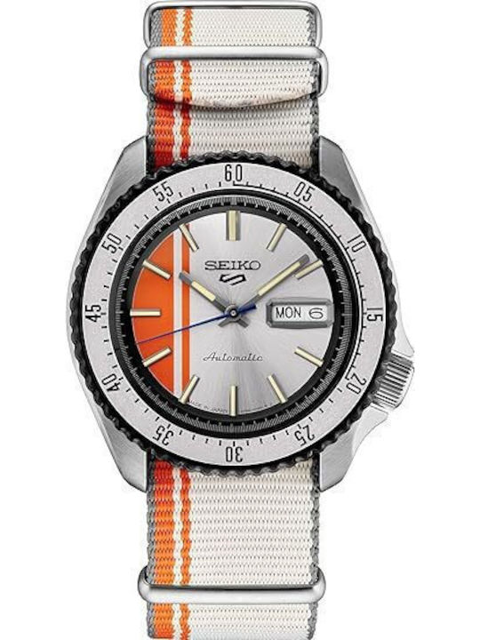 Seiko Men's Watch Battery with Gray Fabric Strap SRPK73