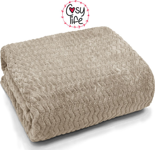 Go Smart Home Cosy Life Plus Line Single 150x210cm Dark Beige