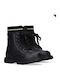 Kinderstiefel mit Schnürsenkeln Schwarz