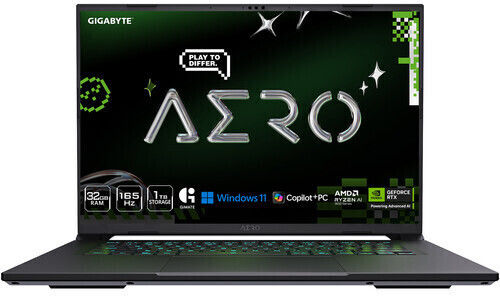 Gigabyte Aero X16 2WHA3USC64DH 16" IPS QHD+ 165Hz (Ryzen AI 300 Series-9 HX 370/32GB/1TB SSD/GeForce RTX 5070/W11 Home) Lunar White (US Keyboard)