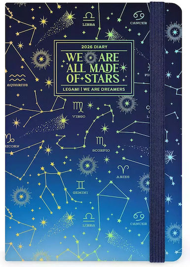 12-Month Diary 2026 Medium Photo Weekly Diary Stars Leg Ag2612123