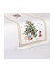 Eurolamp Christmas Tablecloth Runner Fabric White L140xW40cm.