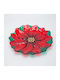 Eurolamp Christmas Platter Glass Red L36xW36xD35.5cm.